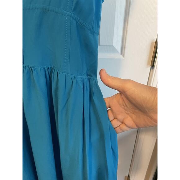 Express Dress Womens L Babydoll Coquette Smocked Spaghetti Strap Skater Y2k - Picture 5 of 10